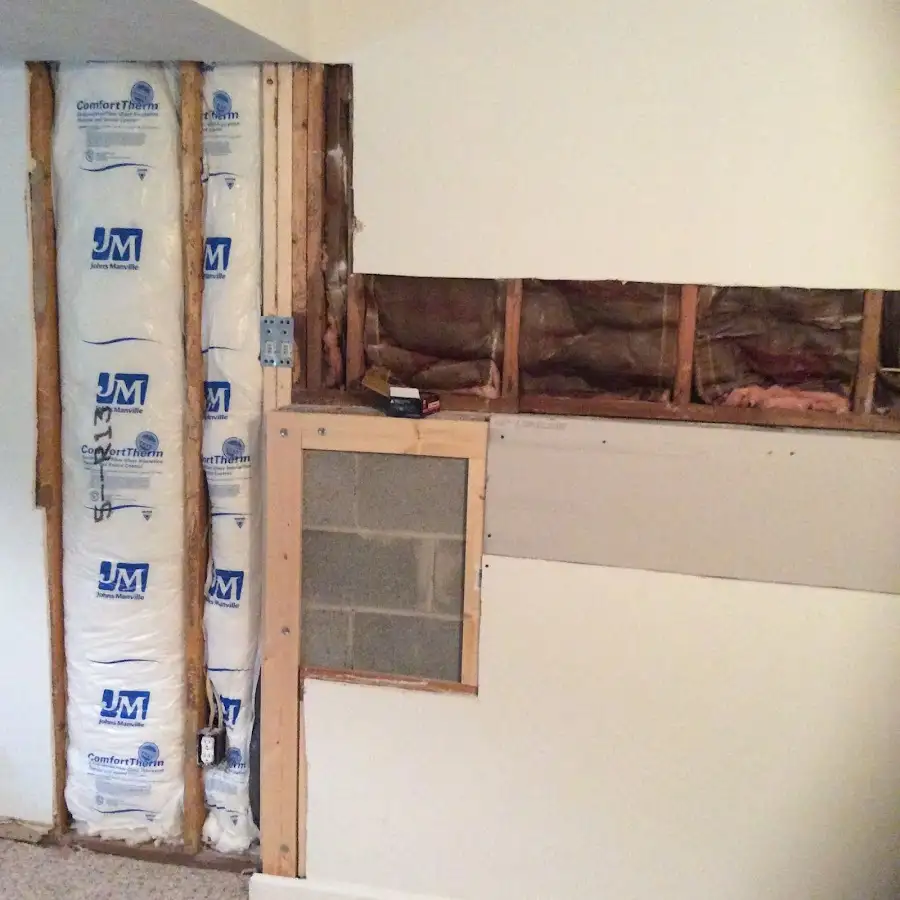 Wall insulation replacement during Contents Cleaning & Restoration in Northumberland